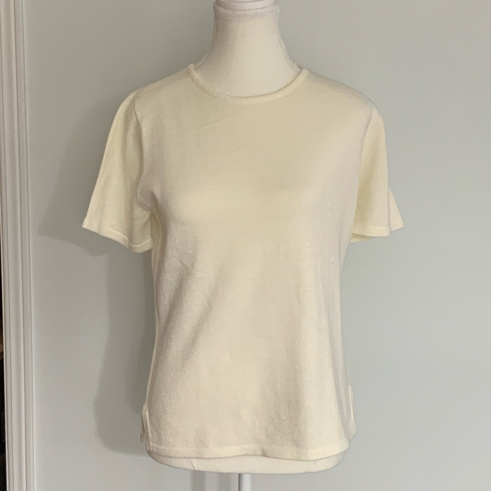 Emma James Cream Short Sleeve Top